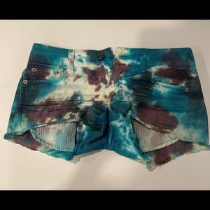Carmar Tie-dye Denim Shorts